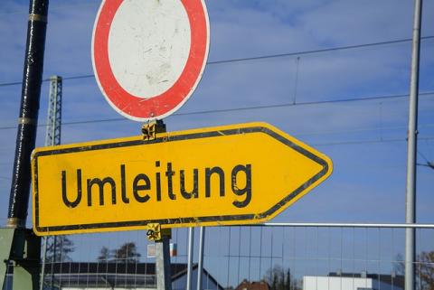 Vorsicht Umleitung
